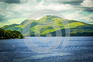 Beautiful landscape at Loch Lomond lake in Luss, Argyll&Bute in Scotland, UK