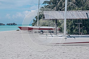 Beautiful landscape on Maldive islands