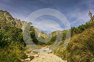 A beautiful landscape of Mengusovska dolina. High Tatra Mountain