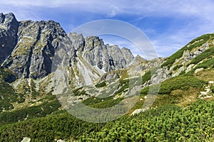 A beautiful landscape of Mengusovska dolina. High Tatra Mountains. Slovakia