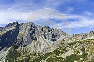 Krásná krajina Mengusovské doliny. Vysoké Tatry. Slovensko