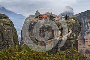 Beautiful landscape of monasteries and rocks of Meteora