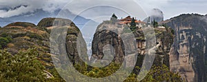 Beautiful landscape of monasteries and rocks of Meteora