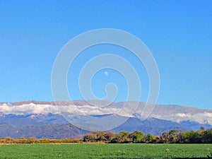 Beautiful landscape with moon