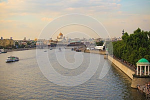 Beautiful landscape of the Moscow River and