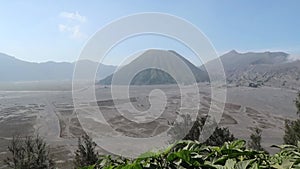 Beautiful landscape of Mount Bromo volcano during sunrise, East Java, Indonesia