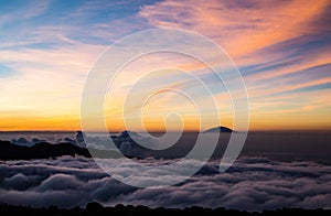 Beautiful landscape of Mount Kilimanjaro at sunset