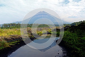 The beautiful landscape of Mount Semeru