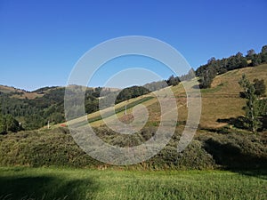 Beautiful landscape of mountain Kopaonik in Serbia, rural scene, majestic pitoresque view.