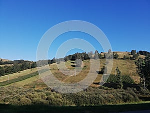 Beautiful landscape of mountain Kopaonik in Serbia, rural scene, majestic pitoresque view.