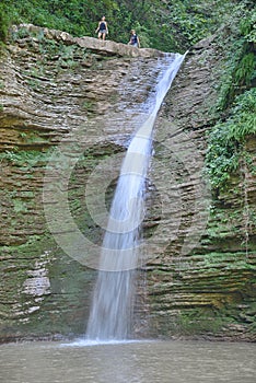 Beautiful landscape of the mountain river `White`.