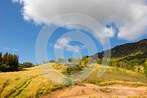 Beautiful landscape mountain in Thailand isolate on white background