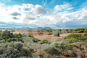 Beautiful landscape mountain view mediterranean