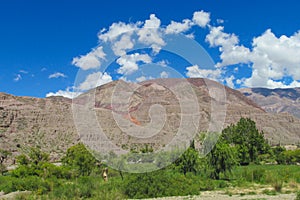 Beautiful landscape mountains and clouds