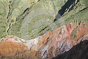 Beautiful landscape mountains in Quebrada de Humahuaca