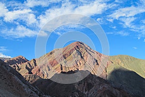 Beautiful landscape mountains in Quebrada de Humahuaca