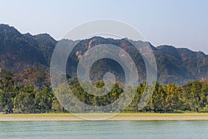 Beautiful landscape, mountains, river at teknaf, bangladesh