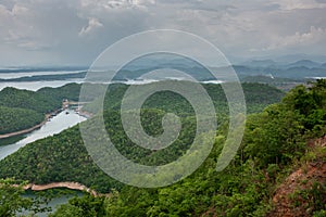 Beautiful landscape nature of rain forest and mountain background. tropical forest of thailand