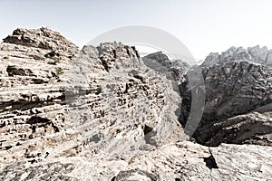 Beautiful Landscape near Monastery ad deir, ancient city of Petra