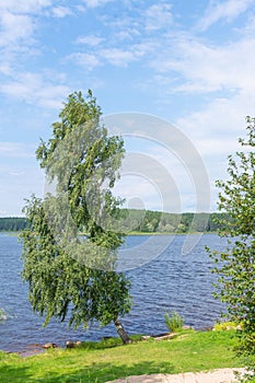 Beautiful landscape. The Nile Desert. Nilo - Stolobenskaya Pustyn Monastery. Tver region. Russia.