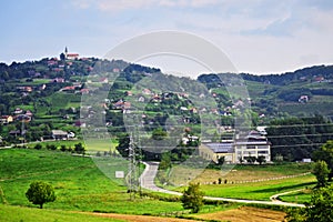 Beautiful landscape Novo Mesto district Slovenia Europe photo