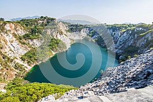 Beautiful landscape of old rock mining Grand Canyon Chonburi Thailand