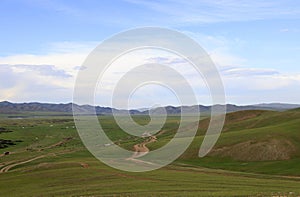 Beautiful landscape of Orkhon Valley, Mongolia