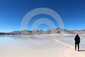 Beautiful landscape over the salt flats