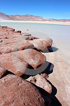 Beautiful landscape over the salt flats