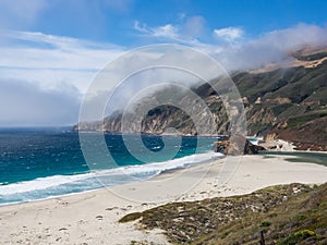 Beautiful landscape of pacific coastline, Big Sur on Highway 1