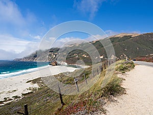 Beautiful landscape of pacific coastline, Big Sur on Highway 1