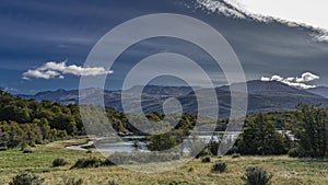 The beautiful landscape of Patagonia. Argentina. Ushuaia. Lapataya Bay