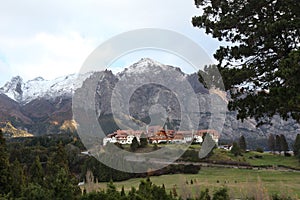 Beautiful landscape of Patagonia, with the world famous Llao Llao hotel photo
