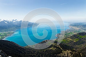 Beautiful landscape photography of the Lake Geneva Lac Leman, Switzerland