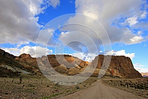 Beautiful landscape at Piedra Parada, Chubut valley, Argentina photo