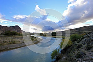 Beautiful landscape at Piedra Parada, Chubut valley, Argentina photo