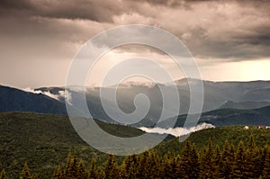 Beautiful landscape after rain