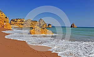 Beautiful landscape with rocky beach, Lagos