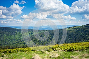 Beautiful landscape of rolling hills at Moran State Park in Doe USA