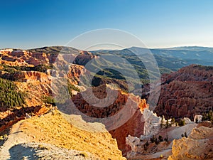 Beautiful landscape saw from North View Lookout of Cedar Breaks National Monument