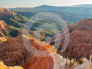 Beautiful landscape saw from North View Lookout of Cedar Breaks National Monument