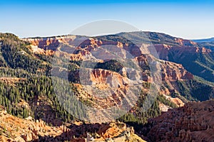 Beautiful landscape saw from North View Lookout of Cedar Breaks National Monument