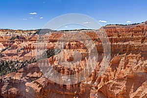 Beautiful landscape saw from Ramparts Overlook of Cedar Breaks National Monument