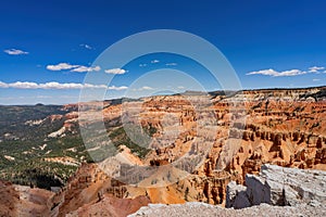 Beautiful landscape saw from Spectra Point of Cedar Breaks National Monument