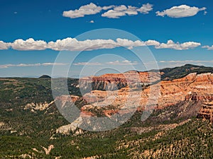 Beautiful landscape saw from Spectra Point of Cedar Breaks National Monument photo