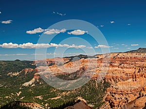 Beautiful landscape saw from Spectra Point of Cedar Breaks National Monument photo
