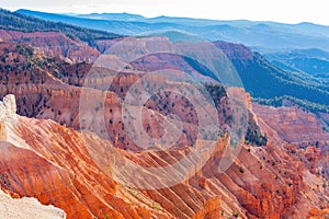 Beautiful landscape saw from Sunset View Overlook of Cedar Breaks National Monument