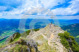 Beautiful landscape scenery of Rubihorn Mountain at Oberstdorf, Allgau Alps, Bavaria, Germany photo