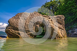 Beautiful landscape scenes at lake jocassee south carolina