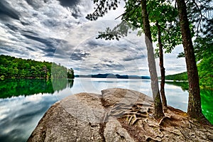 Beautiful landscape scenes at lake jocassee south carolina